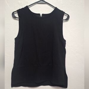 Banana Republic Black Sleeveless 3/4 Zip Back Women's Top Size S